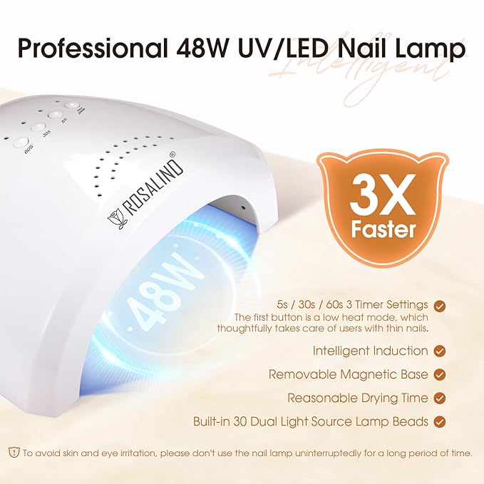 Poly Nail Gel Kit with Drill 14 Colors + 75 Nail Art Accessories Kit,ROSALIND Clear Pink Nude Glitter Poly Nail Gel with Big UV Light 48W and Electric Nail Drill Starter Kit