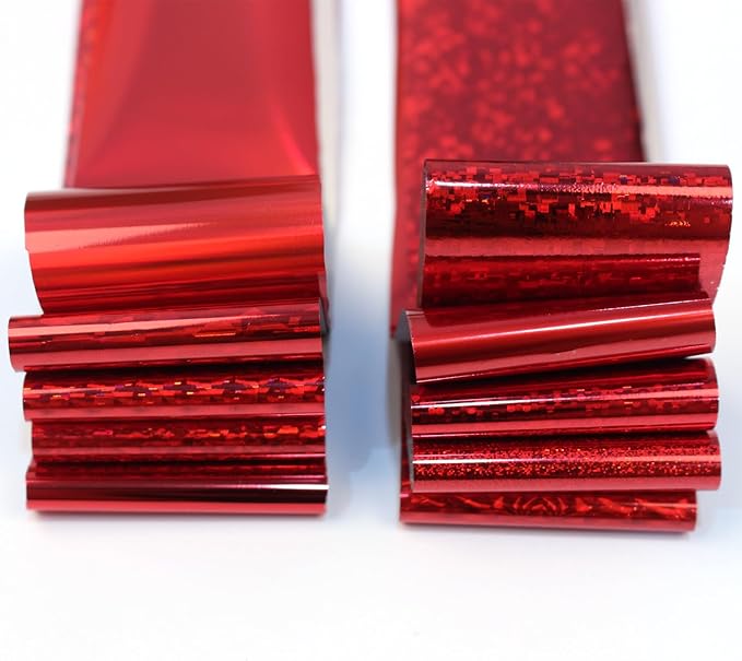 20 Rolls Red Pink Nail Art Foil Transfer Sticker Kit Foil Transfers Decals Purple Nail Transfer Stickers Sheets Nail Art Sticker