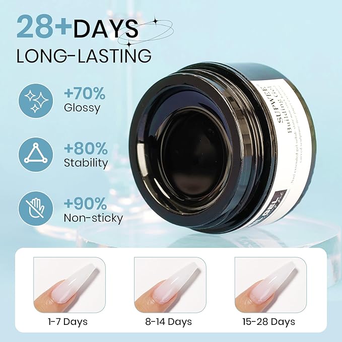 Sculpting Gel for 3D Nail Art Gel Non Stick Hand Solid Builder Hard Gels for Extension Carving Sculpting Beauty Nail Charms for Beginner and Salon DIY
