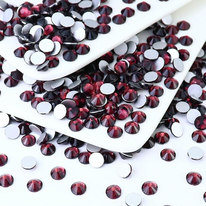 Flatback Crystal Rhinestones Round Gems for Nail Art and Craft Clothes Glue Fix, Amethyst (2.7-2.8mm) SS10/1440PCS