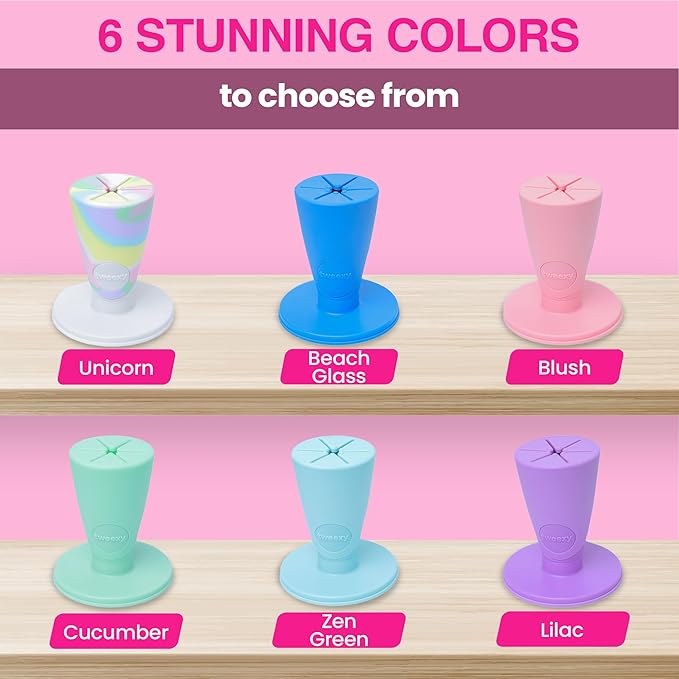 Tweexy Anti-Spill Nail Polish Bottle Holder Stand With Tilted Smartgrip Suction - For Fingernail Painting and Nail Art