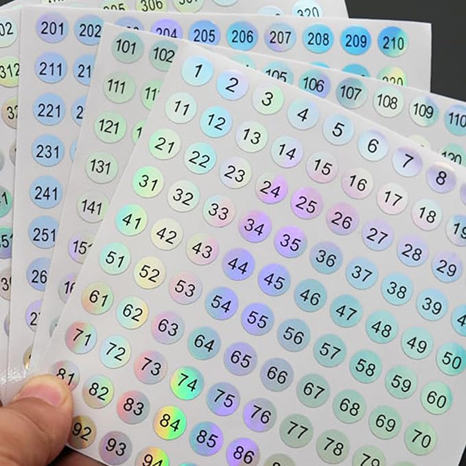 4000PCS 40 Sheets Small Number Stickers(Number 1-400), Self-Adhesive Sticker Numbers for Organizing Nail Polish, Nail Polish Stickers Nail Sample Swatches Sticks, Lipstick