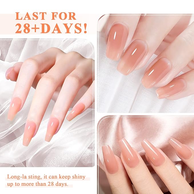 SAVILAND 100ML Poly Nail Extension Gel: Larger Capacity Poly Gel at-Home Easiest Hard Nails Gel Nudes for Starter Long-Lasting Poly Nail Gel Beginner No Lifting Super Durable Gift for Girls