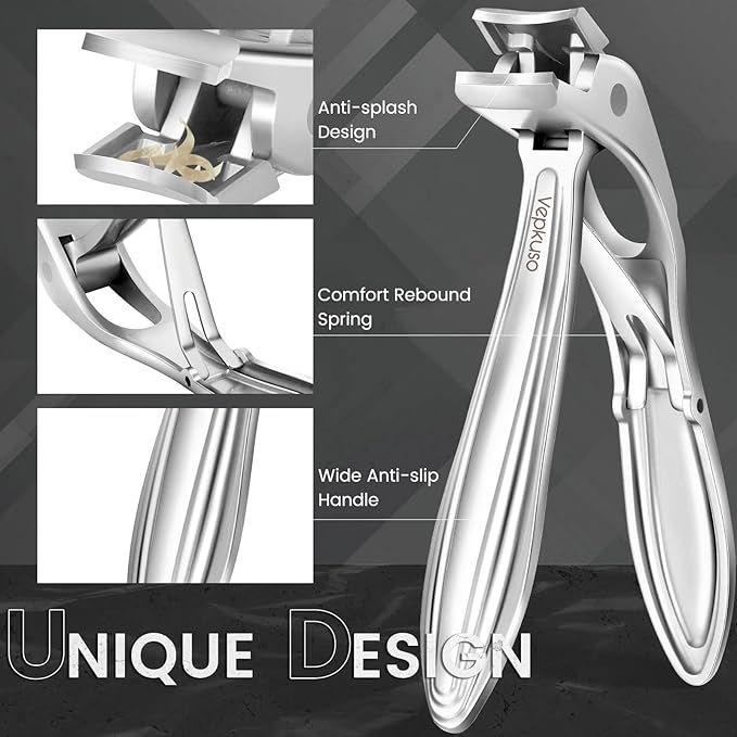 Nail Clippers&Toenail Clippers for Thick Nails for Seniors | Toe Nail Clippers Set for Ingrown Nails for Men | Manicure Kit &Nail Cutter for Women, Gift Idea