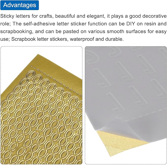MECCANIXITY 8 Sheets Nail Gold Glitter Art Stickers Decals 3D Chains Line Metallic Sticker Holographic Self Adhesive for Nail Scrapbook DIY Decoration