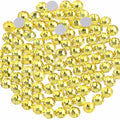 Beadsland 144pcs Flat Back Crystal Rhinestones Round Gems for Nail Art and Craft Glue Fix, Lemon Yellow, SS40, 8.4-8.7mm