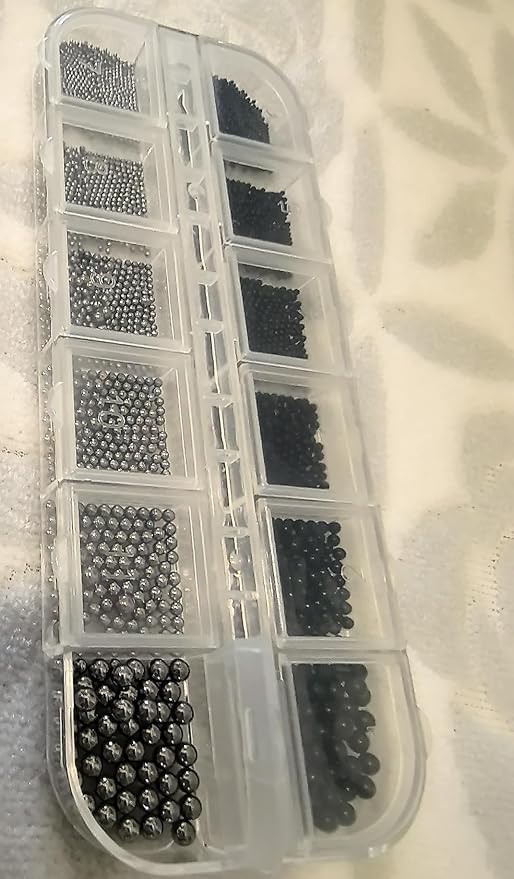3D Nail Caviar Beads for Nail Art Metal Mini Nail Ball Beads Nail Studs DIY Decorations Accessories (Gun Black and Black)
