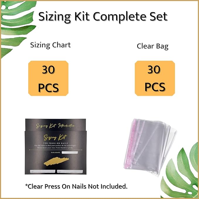 Press On Nail Sizing Card 30 Pack Empty Large Black Gold Postcard Press On Nails Supplies For DIY Sizing Guide False Nails Tips (5 * 7 inch, black&gold)