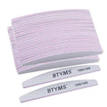 BTYMS 50 Pcs 100/180 Grit Nail Files - Double Sided Emery Boards for Acrylic, Gel & Natural Nails