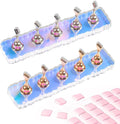 ANGNYA 2 Set Nail Stand, Aurora Nail Holder for Painting Nail Stand for Press on with 96 Pcs Reusable Sticky Putty Nail Display Stand Nail Hand Practice Magnetic Nail Art Tools for Homes and Salons