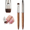 Acrylic Nail Brush & French Tip Brush-Salon French Manicure Tool with Firm Flat Head,Streak-Free One Stroke Design,Nail Art Cleaning Brush