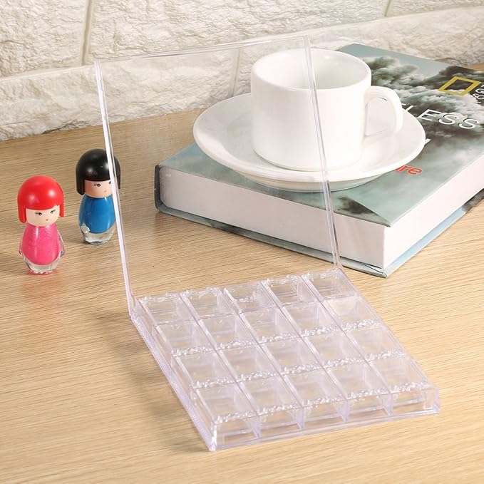 20 Grids Transparent Rhinestone Box Detachable Nail Art Box Acrylic Nail Art Decorations Storage Box Container Case for Storing Nail Art Decorations Rhinestone Beads Non-toxic Harmless