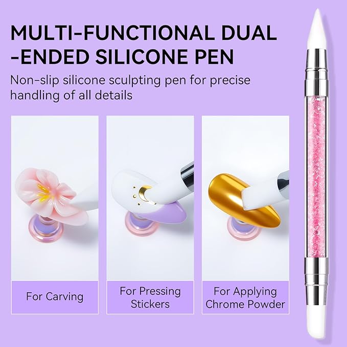 Makartt 3D Gel Nail Art: White Sculpting Gel Non-Sticky Molding Solid Hard Gels Builder DIY Kit for Nail Extension, Soak Off Gels Glue for Acrylic Nails Carving Manicure for Home Salon