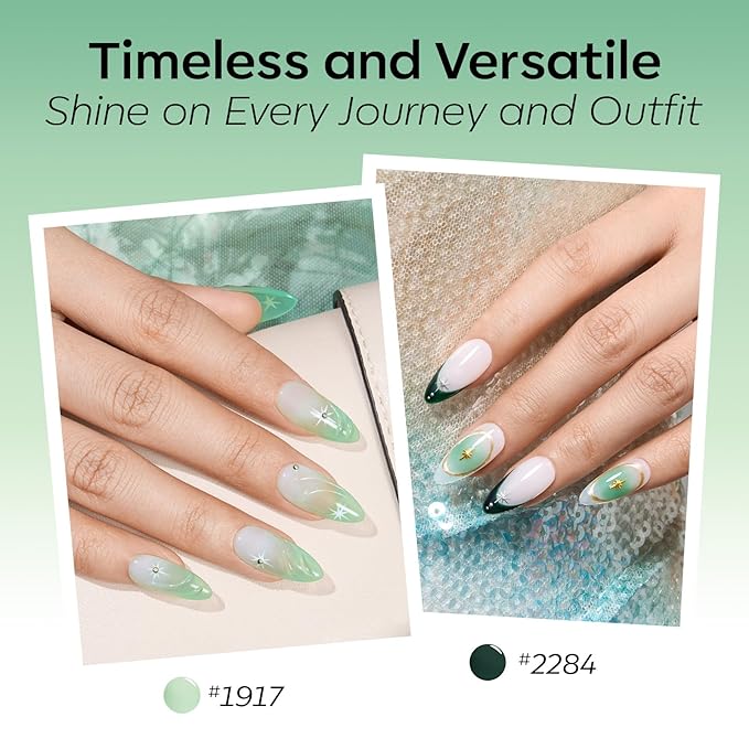 modelones Jelly Green Gel Nail Polish Set, Hema Free Sheer White Lime Olive Emerald Shade Mint Sage Green Gel Nail Kit 6 Transparent Colors Soak Off UV 2026 Spring St Patricks Nail Art DIY