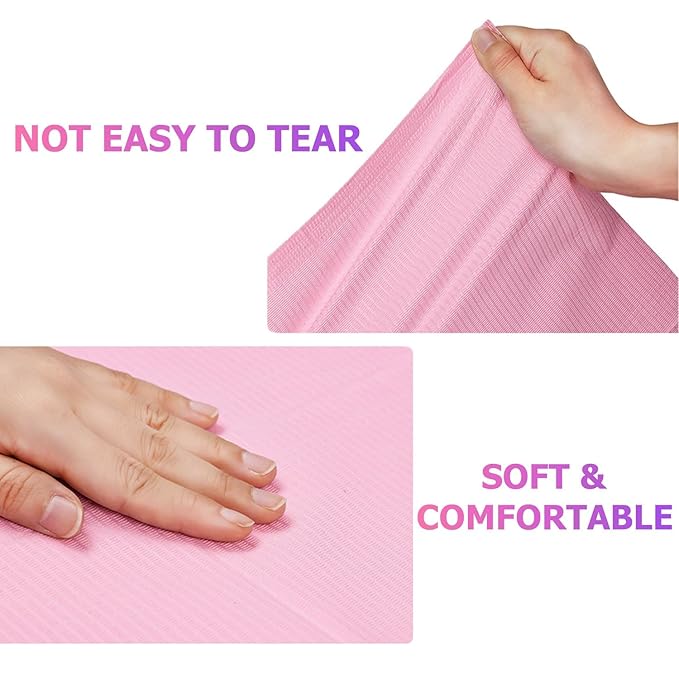 Makartt Poly Nail Gel Kit, Clear Pink Spring Summer Color Nail Extension Set Bundle with Disposable Nail Mats,50Pcs Pink Fordable Nail Paper Towels for Table Acrylic Nail Practice Sheet
