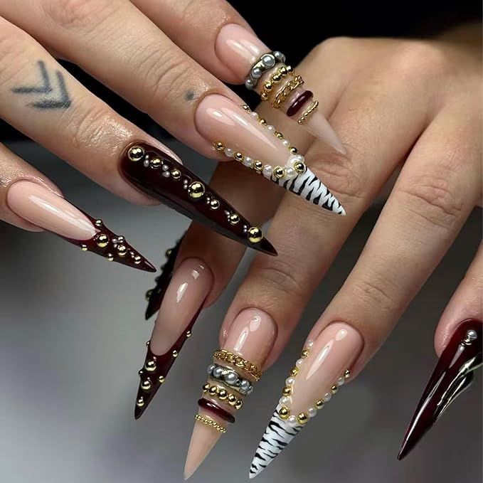 3D Chain Nail Mold Multiple Shapes Necklace Silicone Nails Molds Accessories Gel Rope Art Manicure Tools