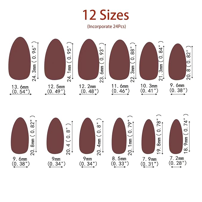 Colorful Pink Press On Nails Almond With Protective Sealer False Nail Set