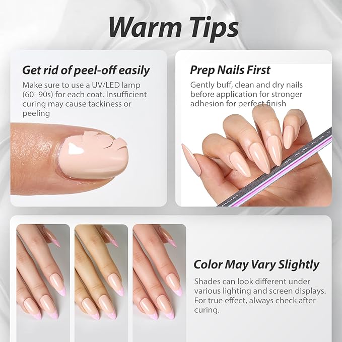 Makartt Ultra-Pigmented Gel Nail Polish Nude 15ml, One N'Done Nude Gel Polish One-Coat High-Gloss Ceramic Shine, Salon-Grade UV Nail Art Manicure DIY Salon Home - Barely There