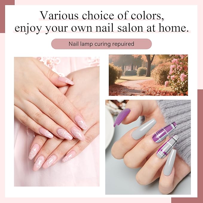 Phoenixy 30 PCS Gel Nail Polish, 25 Color Gel Nail Polish Kit 5pcs Base Coat Glossy Matte Gold Glitter and Silver Glitter Top Coat Fall Winter White Purple Pink Red Green Starter Gift for Women