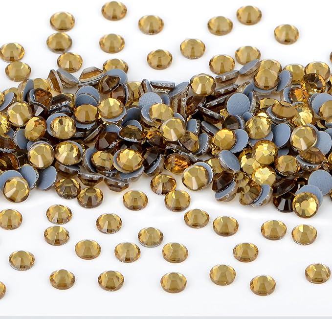 NCB 2880pcs Hotfix Rhinestones, Flatback Crystal Rhinestones for Crafts Clothes DIY Decoration (Crystal Yellow, SS8 2.4mm)