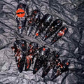 10Pcs(1Pack) Handmade Press On Nails 3D Flower Nails Cute Catoon Cookie Nails for Women Party Holiday Daily Wear Size M