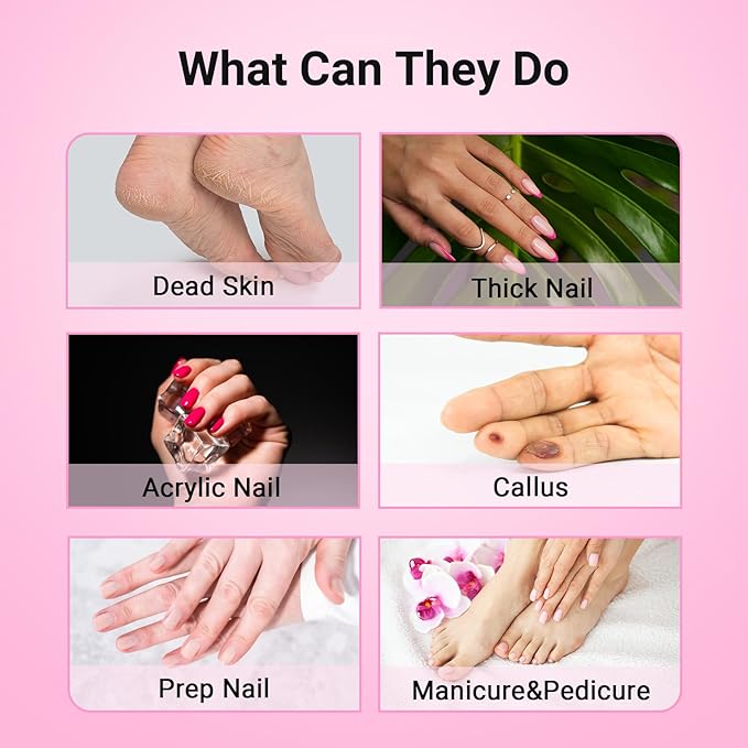 MelodySusie 100 Pcs Nail Drill Bits Sanding Bands for Nail Drill 120 Medium Grit Nail File Sanding Bands for Acrylic Nails Gel Manicures and Pedicure,Light Pink