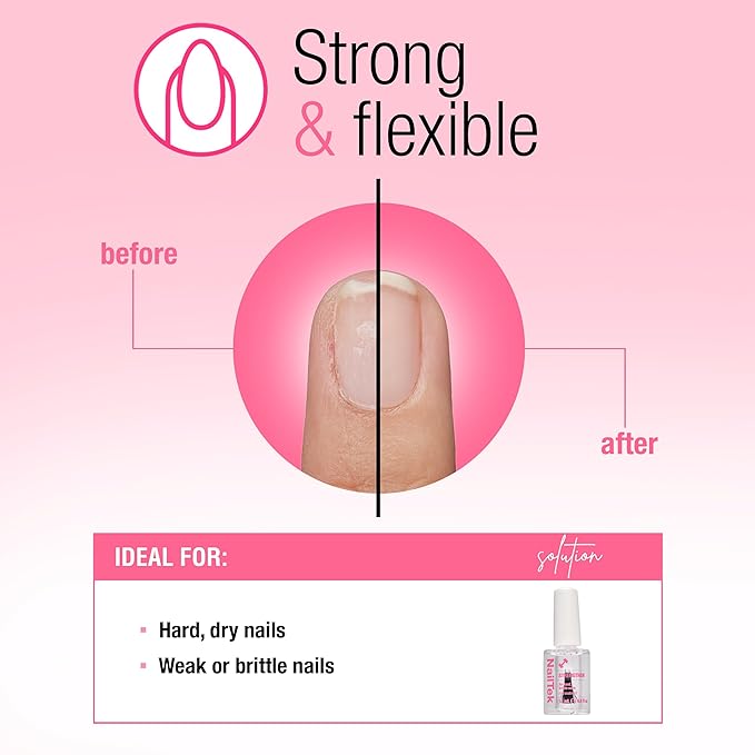 Nail Tek Nail Strengthener Formula 3 – Strengthening Nail-Polish Treatment for Hard, Dry, Brittle Nails, 0.5 fl oz