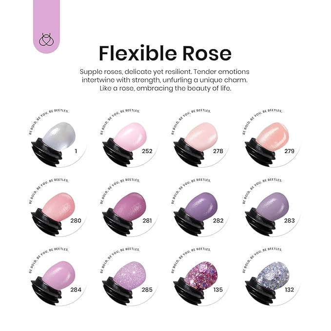 Beetles Nail Extension Gel Set Blackberry Glaze 12 Colors Poly Nail Gel Kit Beginners DIY Home Salon Gift for Women UV & LED Cured