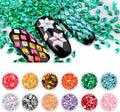 Nail Art 3D Rhombus Glitter Sequins Diamond Shape Design Shiny Nails Tip Confetti Paillette Decoration for Nail Charming Face Body Hair Makeup 12 Colors