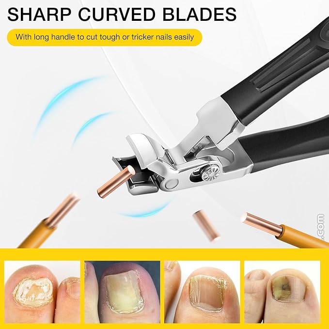 ClipMaster Pro Toenail Clippers,Dotmalls ClipMaster Pro,Grishay ClipMaster Pro,Clip Master Pro for Thick Nails,Large Angled Head Toenail Clippers with Wide Opening for Elderly Seniors(1Pcs)