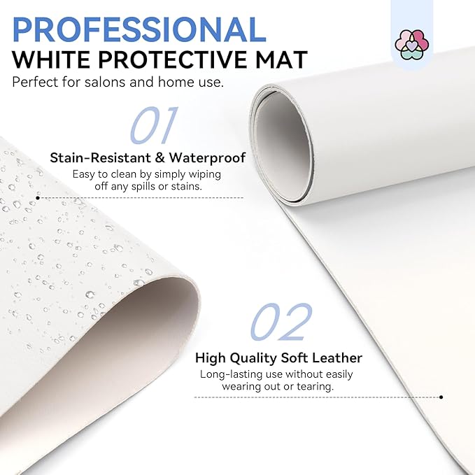 SAVILAND Arm Rest for Nails Tech Professional: 15.7" Full-Length Nail Arm Rest for White Super-Comfort Big Nail Arm Rest with Microfiber Leather Mat Height Hand Pillow Cushion Nail Salon Manicure