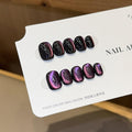 Short Square Press on Nails - Handmade Manicure Art Reusable False Nails 10pcs with Solid Nail Glue, Nail Adhesive Tabs, Strong Nail Glue (GHDJ-Large)