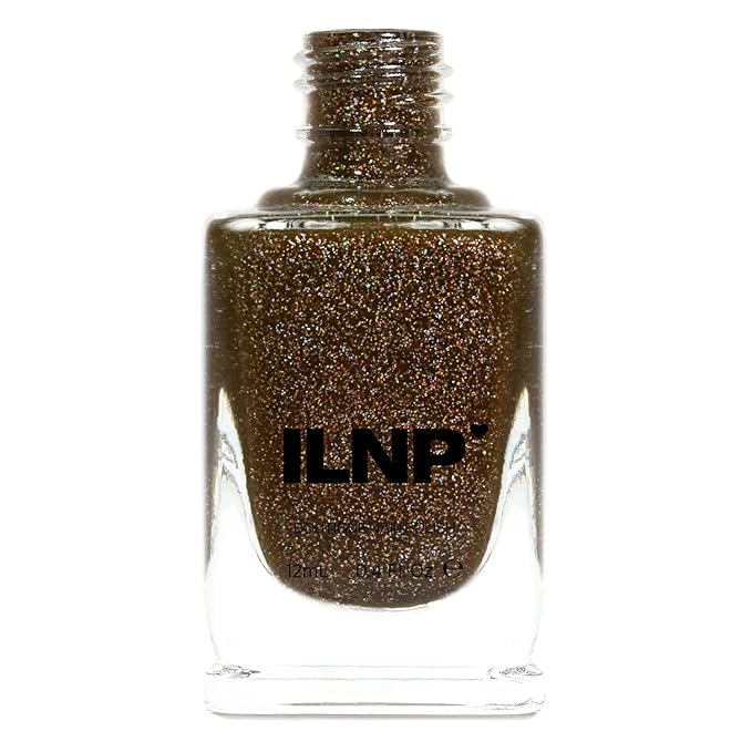 ILNP Timber - Warm Walnut Brown Holographic Jelly Nail Polish