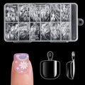 krofaue Kids Nail Tips with Handle - 240Pcs Soft Gel Press on Nails for Girls & Children for Easy DIY Nail Tips Art, 12 Sizes Fingernail Decoration (4-8 years old)