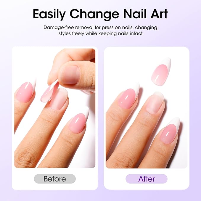 GELLEN Quick Dry Peel off Gel Base Coat, Lamp-Free Peelable Base Coat for Gel Polish, Non U V Gel for Thin & Weak Nails, Easy Removal without Damage, For Nail Practice Beginners