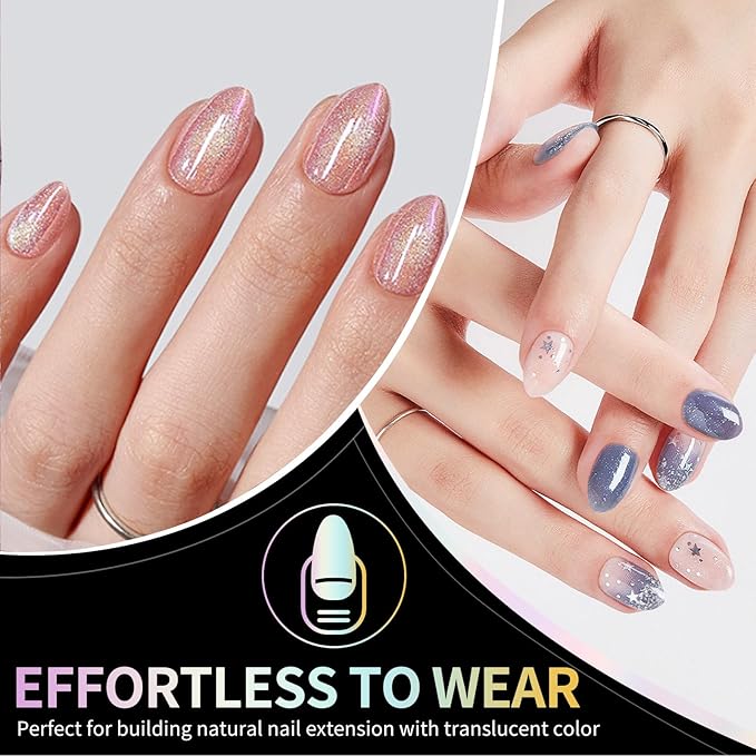 Extra Short Almond Nail Tips - 12 Sizes 240 PCS Pre-Shaped Clear Full Cover Etch Nail Tips Soft Gel Clear Full Cover Nails Tips Acrylic False Nails Press On Nails for Extensions DIY Salon