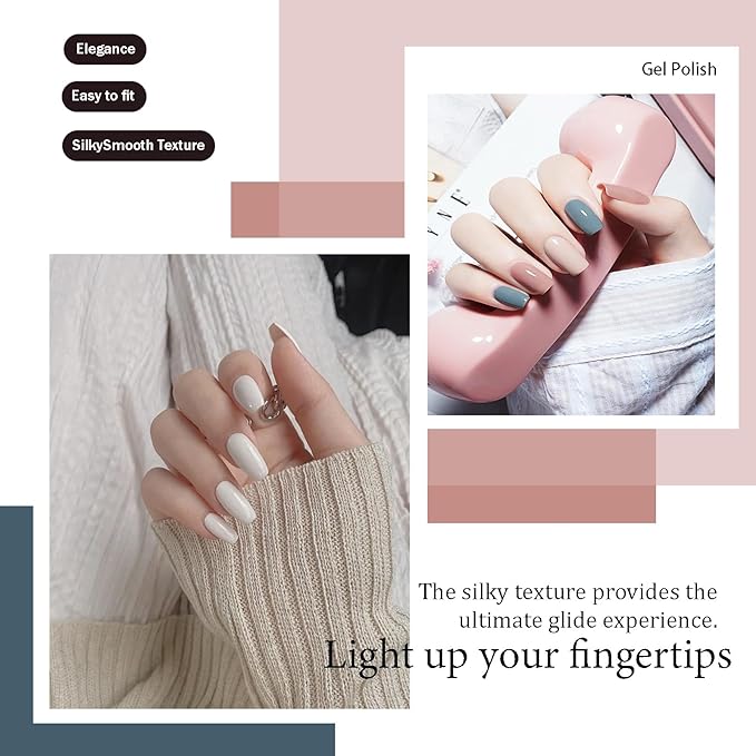 CAMILA ¿ 6pcs 15ml Hema Free Tpo Free Gel Polish Set Black and White Gel Nail Polish Kit Soak Off Gel Polish Manicure Salon For Women N Set