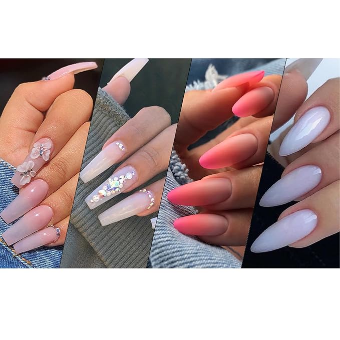 Acrylic Nail Brush Size 8#, 100% Pure Kolinsky Hair Acrylic Crystal Pink with Silver Ferrule Round Shaped for Women Girls Manicure Tools Accessories