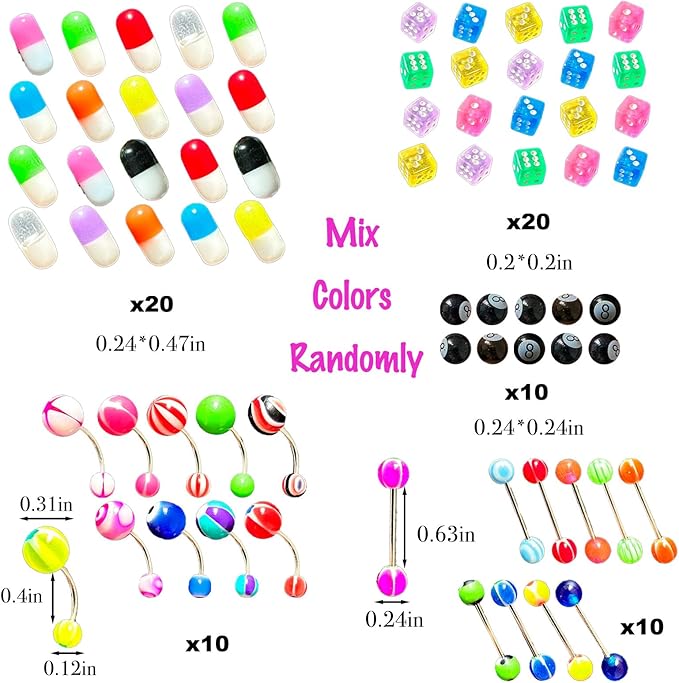 197PCS Nail Charms for Acrylic Nails，Monster Eye Pill Puncture Dice Billiards Cone Pin Door Handle Mechanical Parts Nail Decorations ，Nail Accessories for Nail Art Supplies Manicure DIY