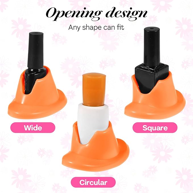 2PCS Nail Polish Bottle Holder Soft Rubber Nail Polish Bottle Holder Anti-Spill Bottles Stand Nails Holders For Painting Manicure Display Tools Nails Polishes Accessories Nailart Supplies