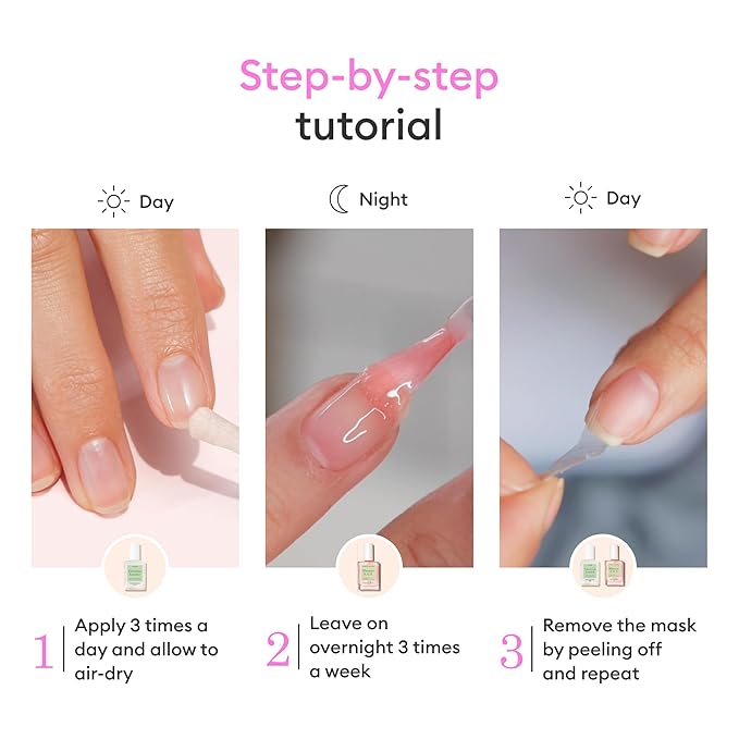 Manucurist Duo Day & Night - Routine for Soft or Damaged Nails - Nail Kit : 1 Nail Strengthener and Growth Serum, 1 Nail Night Mask - Nail Care - Intense Repair - Gifts for Women - Gift