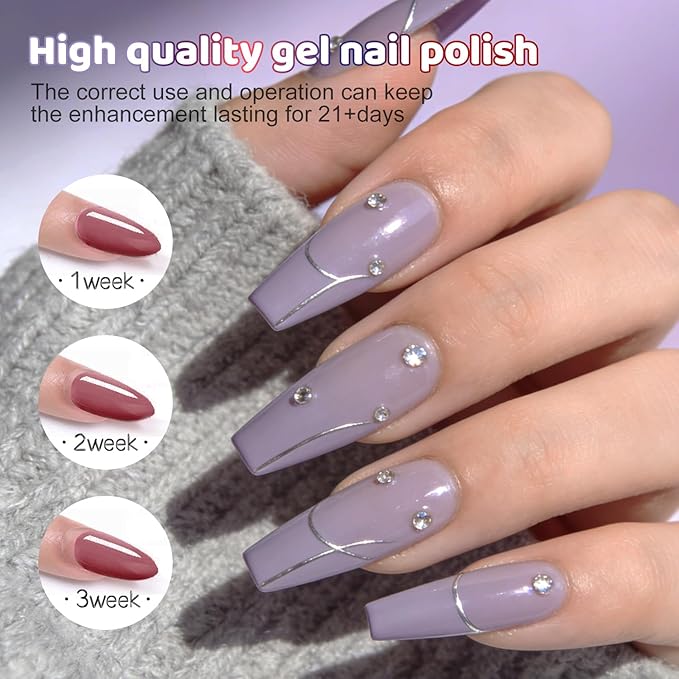 JODSONE 32 Colors Gel Nail Polish Kit with U V Light Base Coat Matte Glitter Top Coat Soak Off Manicure Tools Manicure Salon DIY at Home