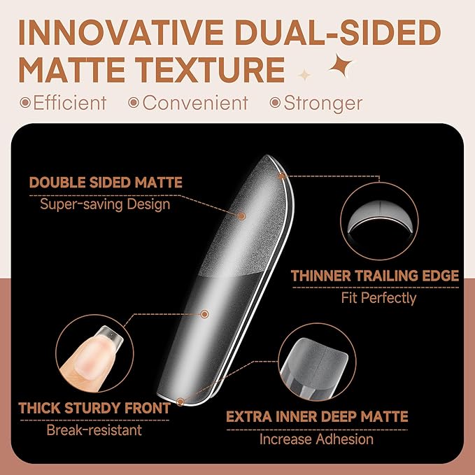Short Square Nail Tips Full Matte 360pcs Pre-file Square Tips for Acylic Nails Tips False Nail Tip Press on Nails for Nail Extension 15 Sizes