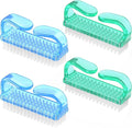 Handle Grip Nail Brush, Hand Fingernail Brush Cleaner Scrubbing Kit Pedicure for Toes and Nails Men Women (4 Pack)