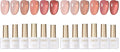 GAOY Jelly Nude Gel Nail Polish Set, 6 Transparent Colors Sheer Red Pink Brown Soak Off UV Light Cure Gel Polish Kit for Salon and Nail Art DIY at Home (Pack of 2)