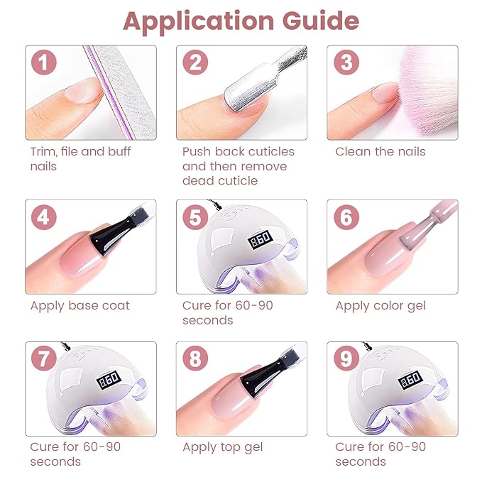 RARJSM Light Pink Rubber Base Gel Nail Polish Nude Skin Tone Rubber Base for Nails Natural Nude Color French Manicure Brush on Builder Extend Gel Soak Off Curing Requires 15ml Salon Home DIY Use