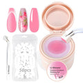Cushion Gradient Painting Gel, Ombre Nails Aura Nails Full Coverage Precise Control of Each Dip 100pcs Spong & Tweezers Matte Effect Non-Wipe Long Lasting Soak Off UV LED(p)