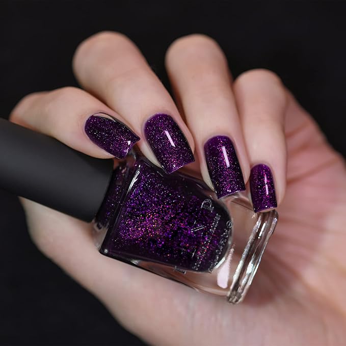 ILNP Guest List - Blackened Grape Holographic Nail Polish