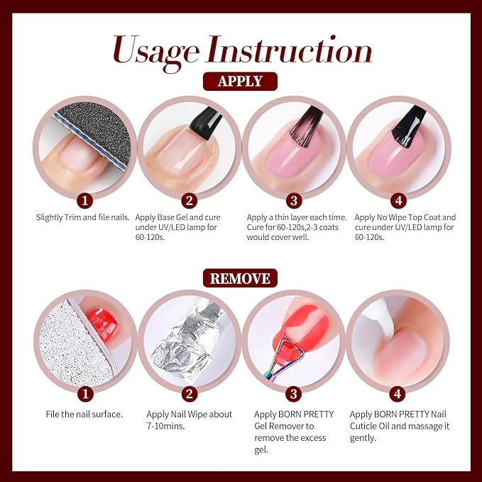 Born Pretty Christmas Red Cat Magnetic Eye Gel Nail Polish Set,6 Colors Burgundy Dark Cherry Red Glitter Shimmer Magnetic Gel Polish Kit Fall Winter Soak Off U V Nail Polish DIY Art for Women 7ML