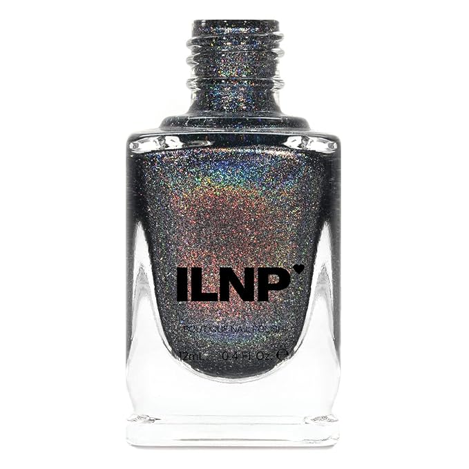 ILNP Maiden Lane - Charcoal Grey Ultra Holographic Nail Polish